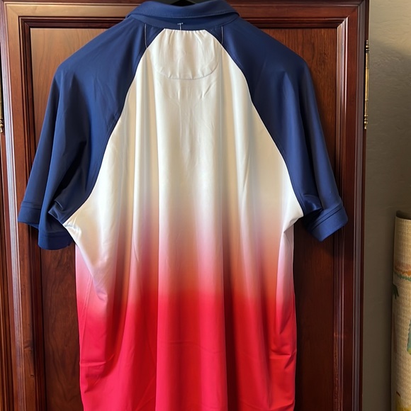 Brand New Ralph Lauren’s Chaps Red, Blue & White Soft 4-Way Stretch Golf Polo! - Picture 2 of 9